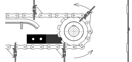 Sprocket Protection from Material