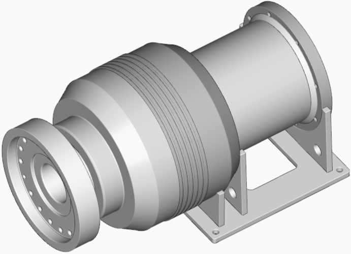 3D model of a direct drive pellet mill motor