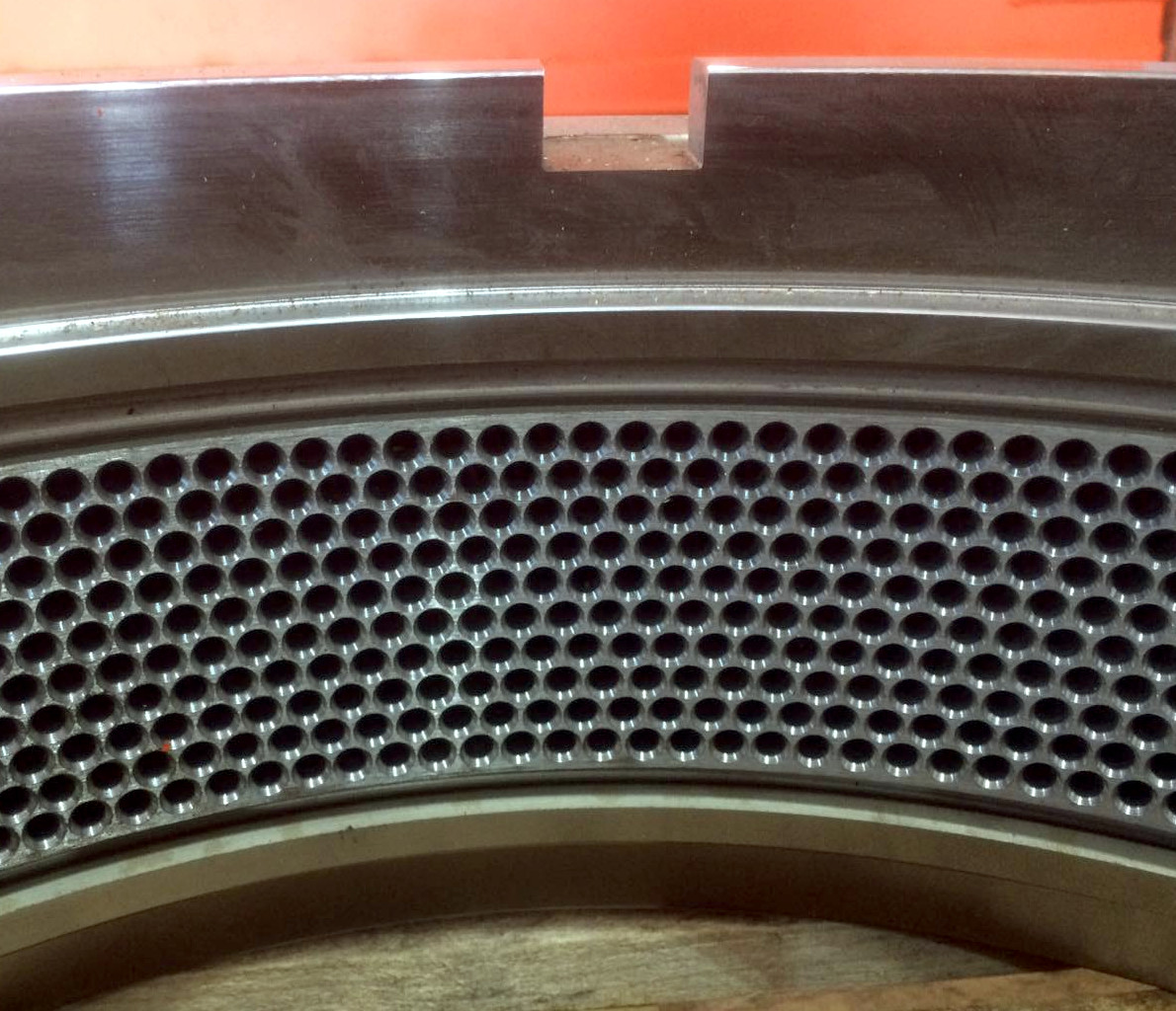 ten rows of holes in a German die