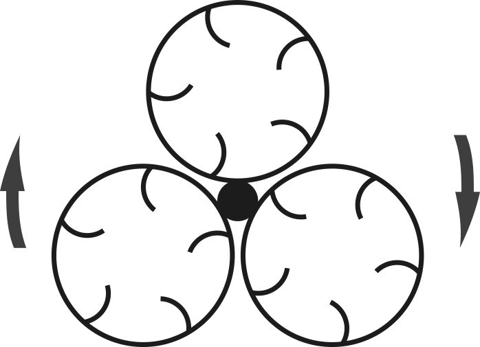 triple-pass drum dryer made from three separate pipes