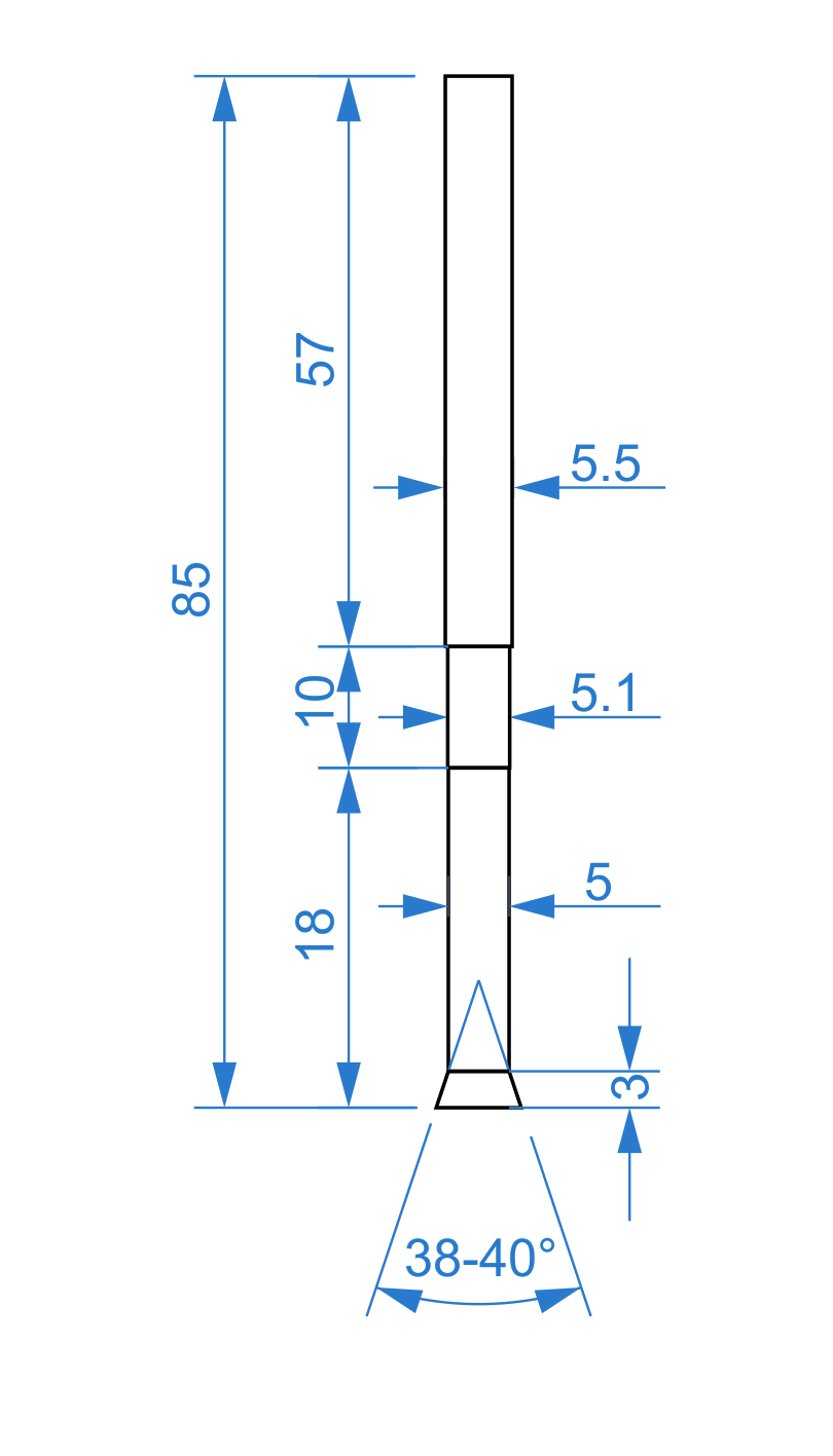 die hole shape in the matrix for manure