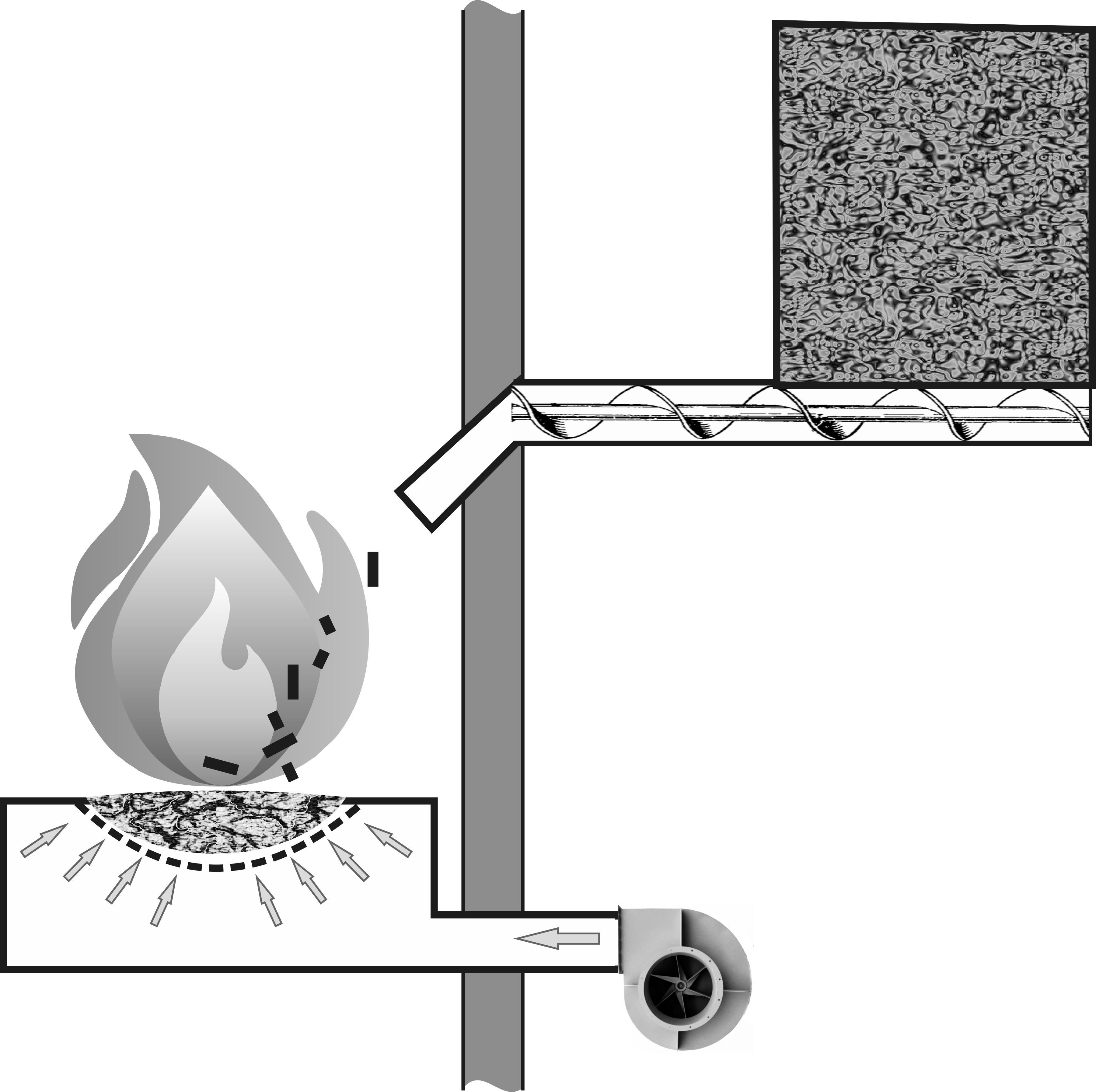 retort pellet burner of a heat generator