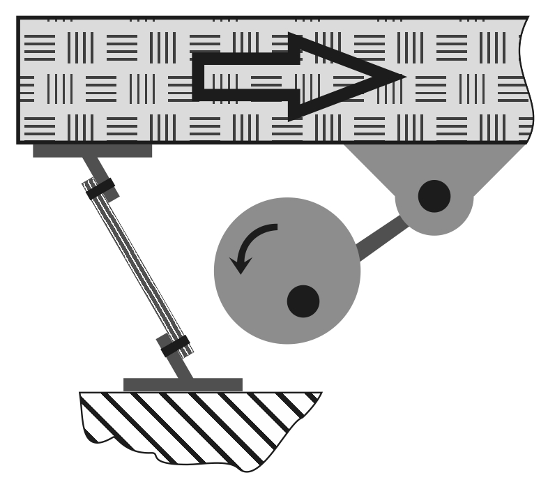 vibrating conveyor on elastic plates